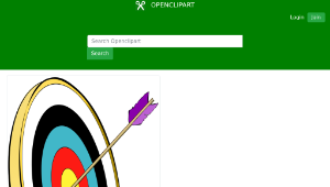 openclipart圖庫：Arrow in the gold縮圖