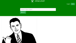 openclipart圖庫：Pointing Man 1-資源代表圖