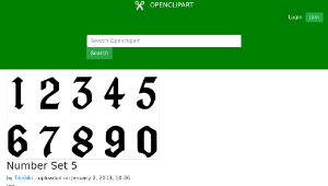 openclipart圖庫：Number Set 5-資源代表圖
