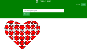openclipart圖庫：Corazon Rompecabezas-資源代表圖