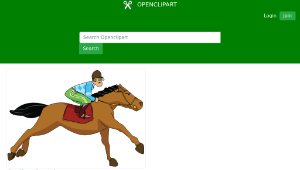 openclipart圖庫：Galloping horse-資源代表圖