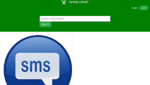 openclipart圖庫：sms-blue縮圖