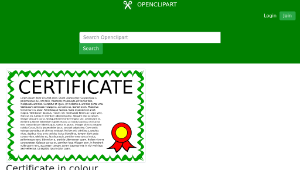 openclipart圖庫：Certificate in colour縮圖