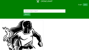 openclipart圖庫：Person with molotov cocktail縮圖