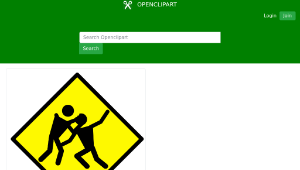 openclipart圖庫：Zombie Warning Road Sign縮圖
