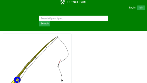 openclipart圖庫：Fishing rod縮圖