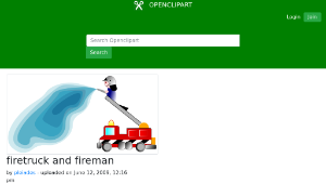 openclipart圖庫：firetruck and fireman-資源代表圖