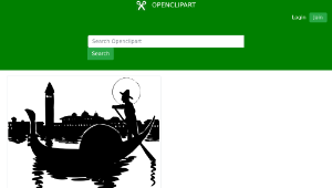 openclipart圖庫：venice gondolier-資源代表圖