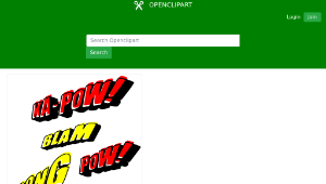 openclipart圖庫：Vintage Comic Book Sound Effects