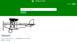 openclipart圖庫：biplane縮圖