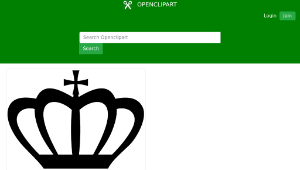 openclipart圖庫：Crown Silhouette縮圖