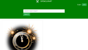openclipart圖庫：New Year Clock