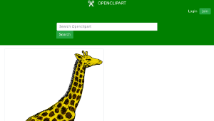 openclipart圖庫：Colored giraffe縮圖