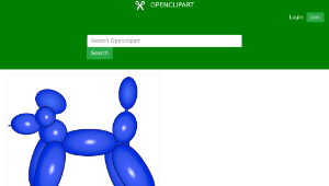 openclipart圖庫：Balloon Dog Blue-資源代表圖