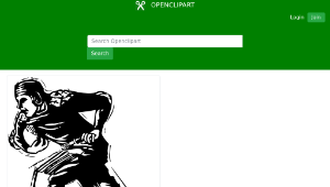 openclipart圖庫：old time football player縮圖