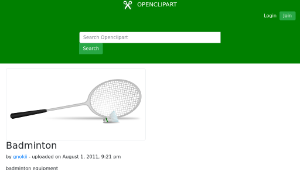 openclipart圖庫：Badminton-資源代表圖