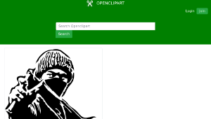 openclipart圖庫：Masked person with slingshot-資源代表圖