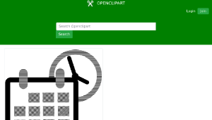 openclipart圖庫：Calendar with Clock縮圖