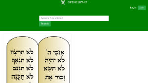 openclipart圖庫：10 Commandments-資源代表圖