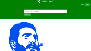 openclipart圖庫：Fidel Castro - Cuba縮圖