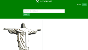 openclipart圖庫：Christ the Redeemer statue縮圖