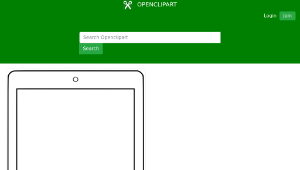 openclipart圖庫：iPad outline縮圖