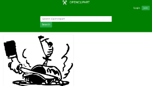 openclipart圖庫：carving the roast縮圖