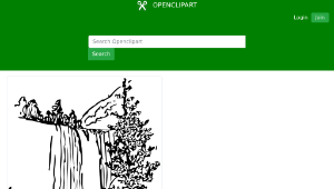 openclipart圖庫：waterfall by cybergedeon hmm...縮圖