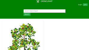 openclipart圖庫：Tree with flowers-資源代表圖