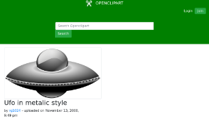openclipart圖庫：Ufo in metalic style-資源代表圖