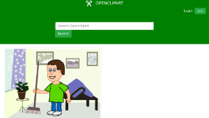 openclipart圖庫：apartment cleaning cartoon