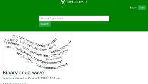openclipart圖庫：Binary code wave-資源代表圖