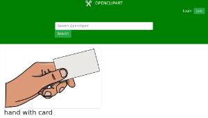 openclipart圖庫：hand with card-資源代表圖