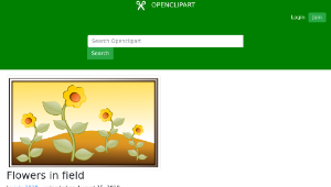 openclipart圖庫：Flowers in field-資源代表圖