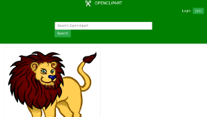 openclipart圖庫：lion - coloured-資源代表圖