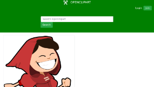 openclipart圖庫：Jumping Girl Dressed in Red縮圖