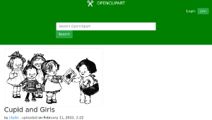 openclipart圖庫：Cupid and Girls縮圖