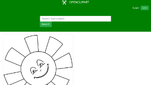 openclipart圖庫：Sun Line Art-資源代表圖