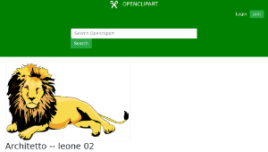 openclipart圖庫：Architetto -- leone 02-資源代表圖