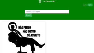 openclipart圖庫：NÃ£o penso / NÃ£o existo / SÃ³ Assisto縮圖