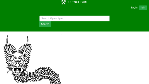 openclipart圖庫：Chinese Dragon - Full Body