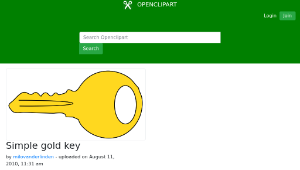 openclipart圖庫：Simple gold key縮圖