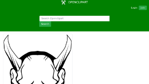 openclipart圖庫：oni mask no color縮圖