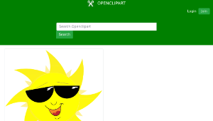 openclipart圖庫：Smiling Sun With Sunglasses-資源代表圖