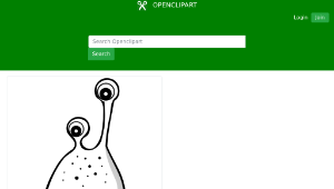 openclipart圖庫：comic alien縮圖