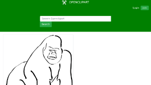 openclipart圖庫：gorilla縮圖
