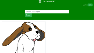 openclipart圖庫：big earred dog縮圖
