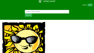 openclipart圖庫：sun in shades縮圖