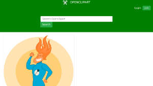 openclipart圖庫：Super Hero - Flame縮圖