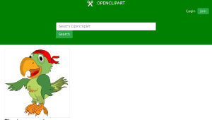 openclipart圖庫：Pirate parrot縮圖